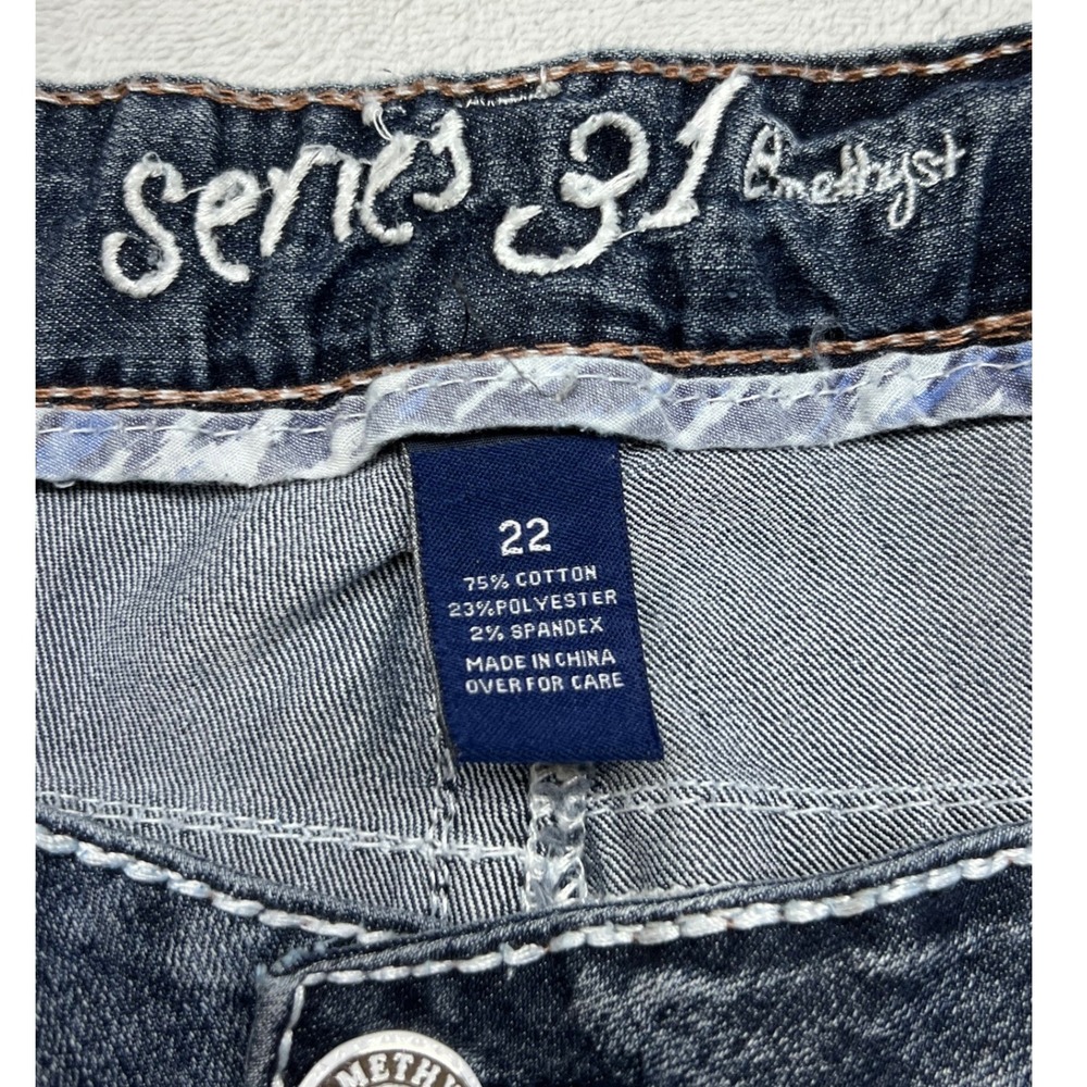 Amethyst Series 31 Women's Flare Jeans 22 Blue Denim Contrast Stitch Western - Picture 2 of 12